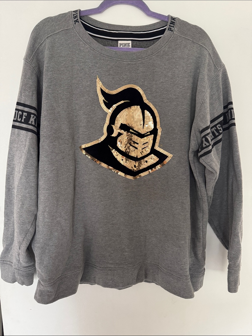 PINK Victoria's Secret Gray Logo Crewneck Sweatshirt